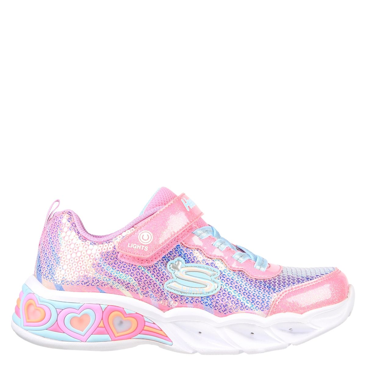 SKECHERS - Zapatilla con Luces Niña Rosada Skechers
