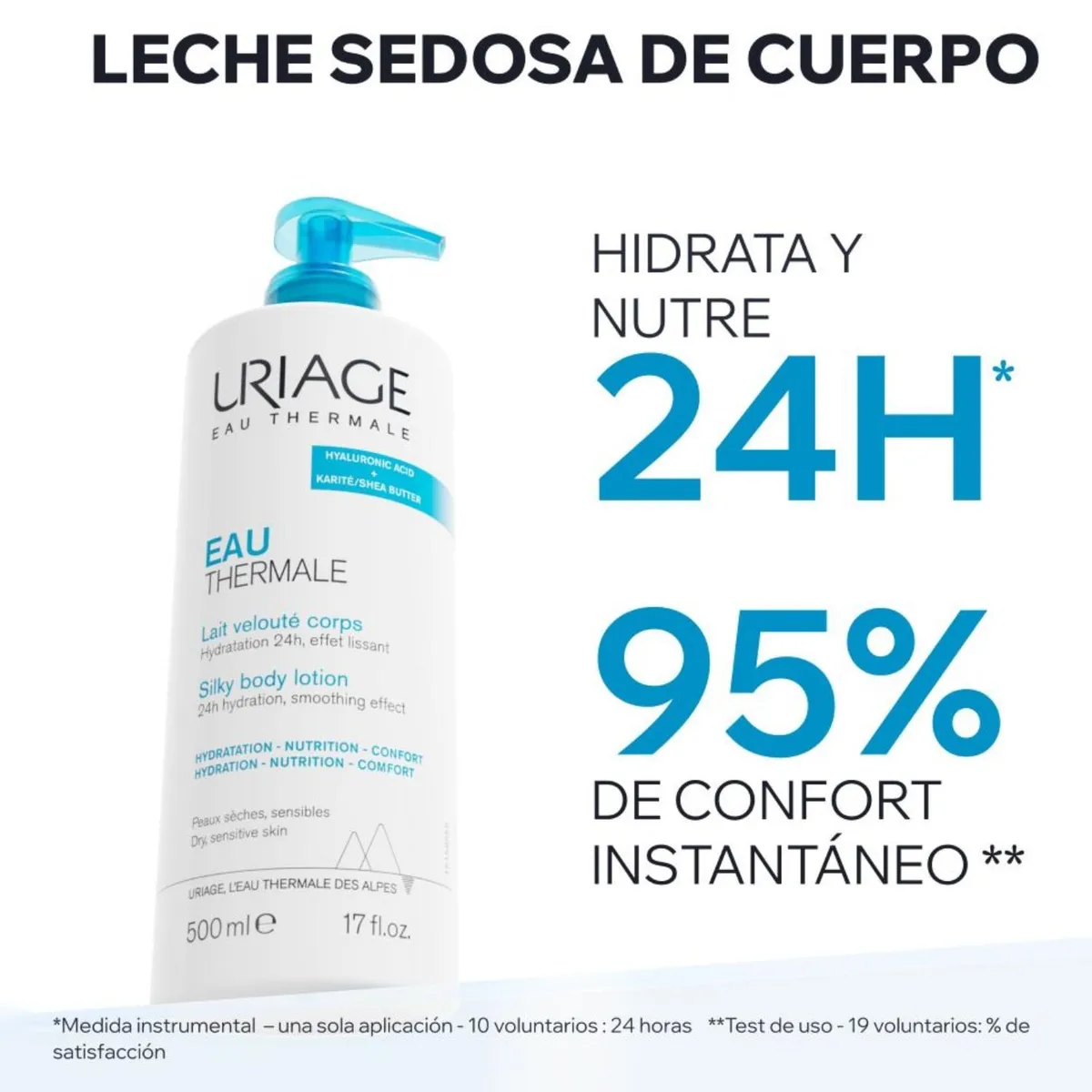 URIAGE - Eau Thermale Leche Sedosa 500ml de Uriage