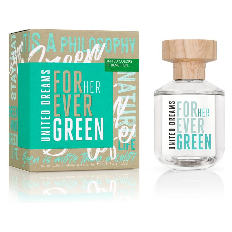 BENETTON - United Dreams Forever Green Her EDT 80 ML Perfume Mujer Benetton