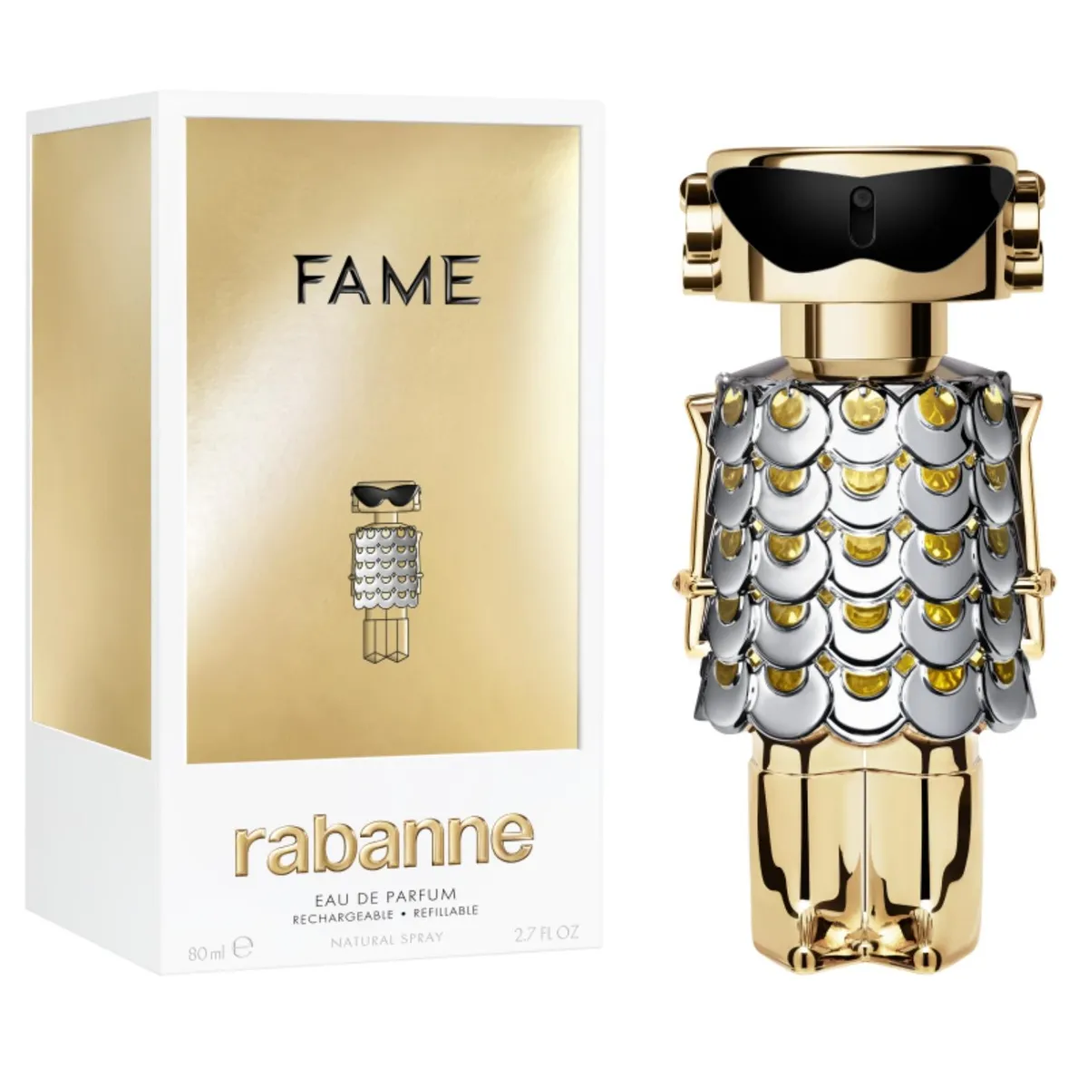 RABANNE - Perfume Mujer Fame EDP 80ml Refillable (Botella Rellenable) Rabanne