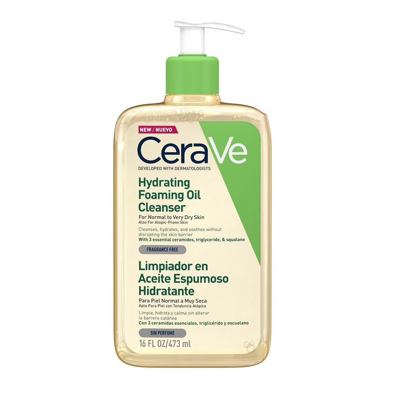 CERAVE - Limpiador En Aceite Espumoso Hidratante 473 Ml Cerave