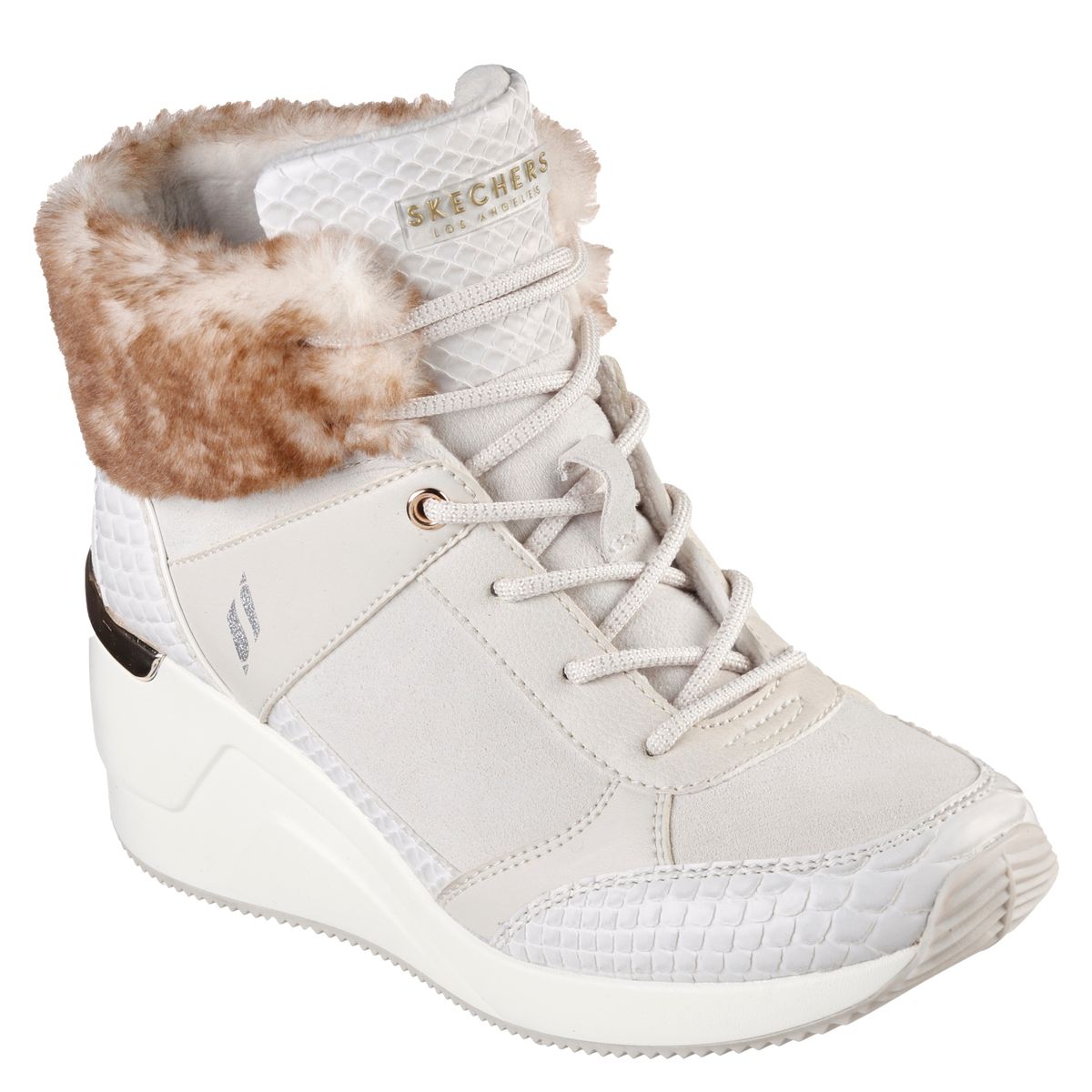 SKECHERS - Skechers Botin mujer blanco