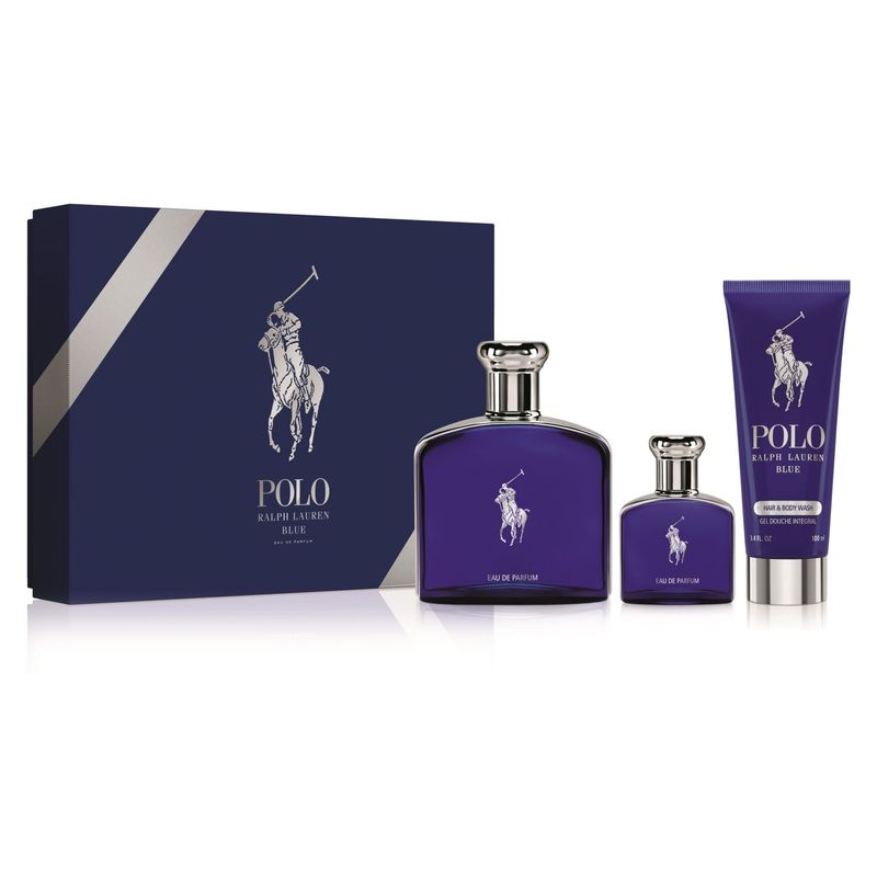 RALPH LAUREN - Set Perfume Hombre Polo Blue EDP 125 ml + 40 ml + Gel de Ducha