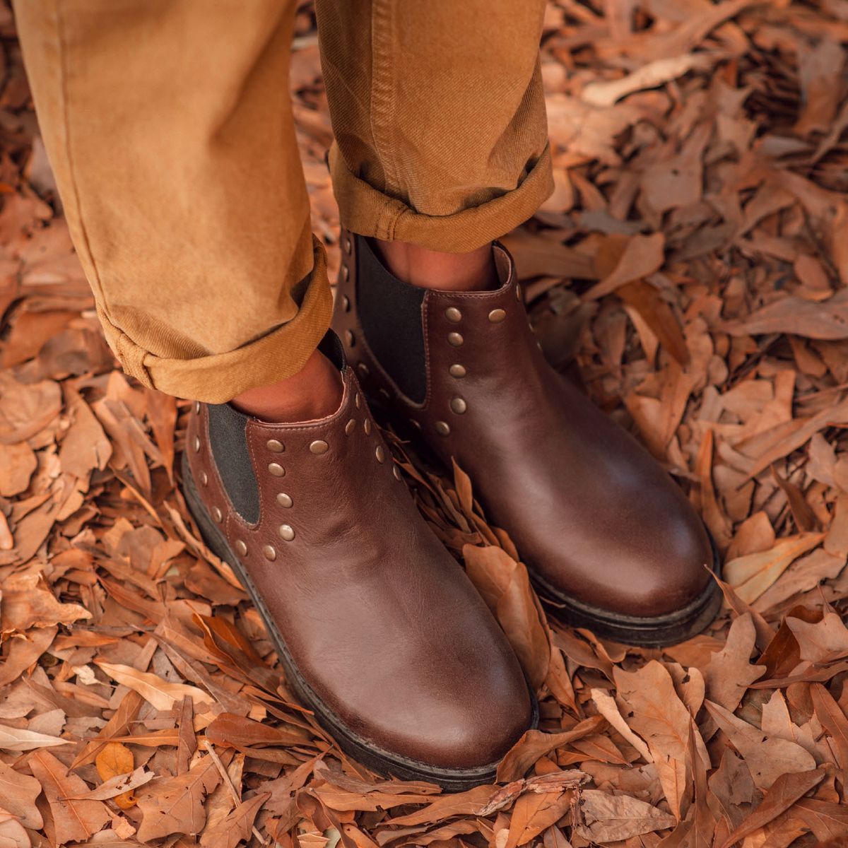 URCO - Urco Botin mujer cuero cafe