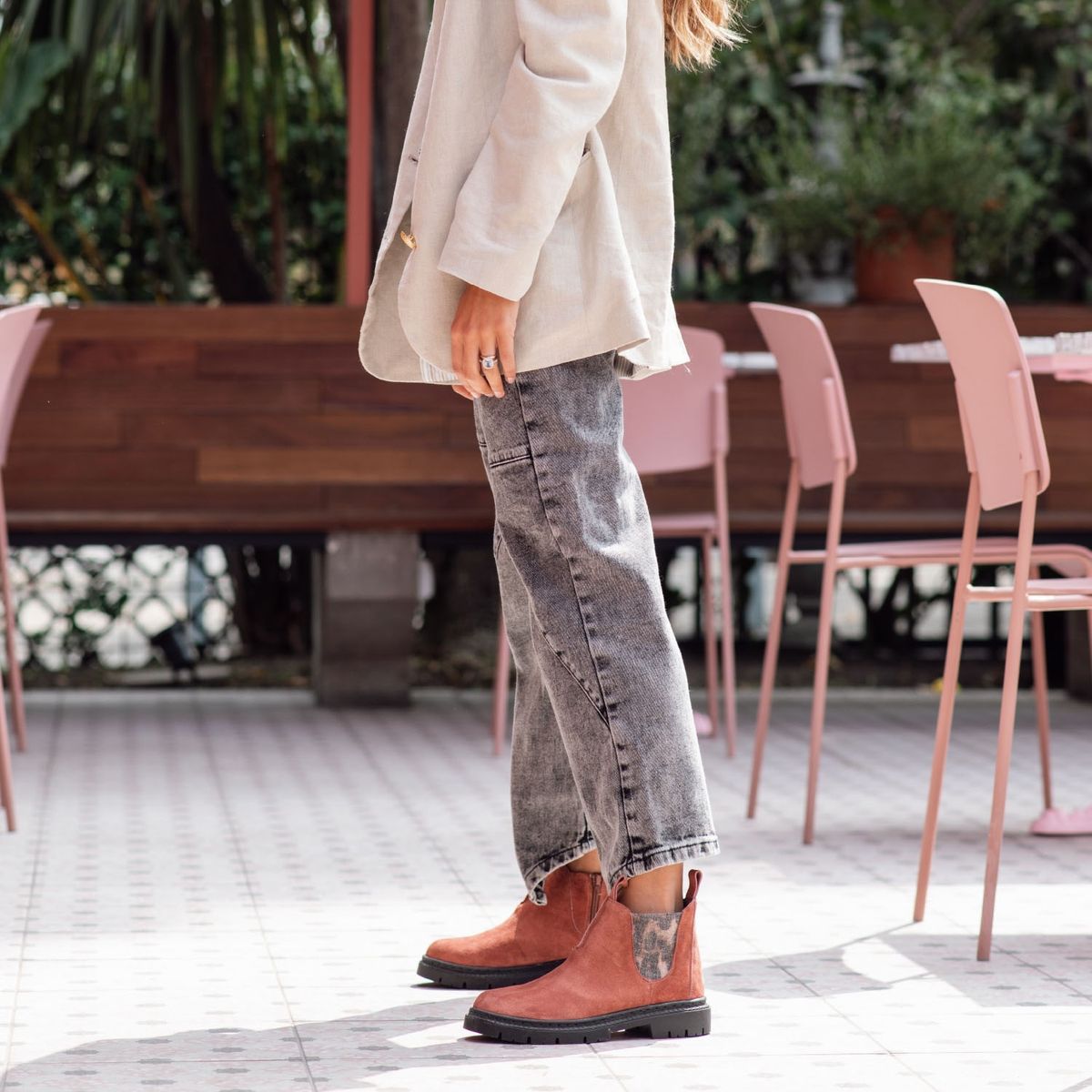 URCO - Urco Botin mujer cuero naranjo