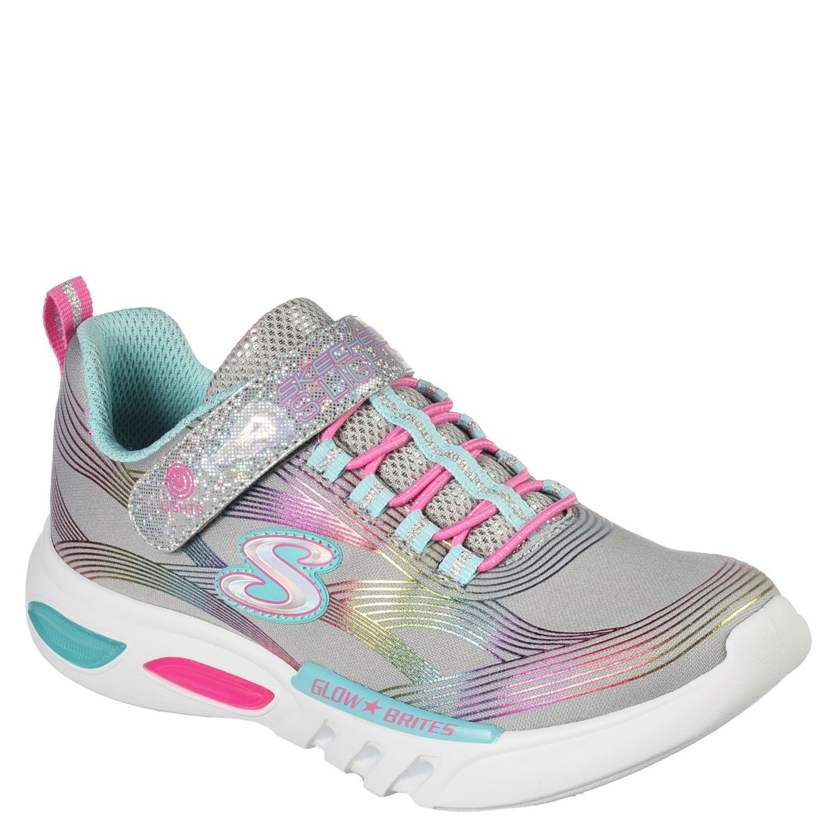 SKECHERS - Zapatilla con Luces Niña Gris Skechers