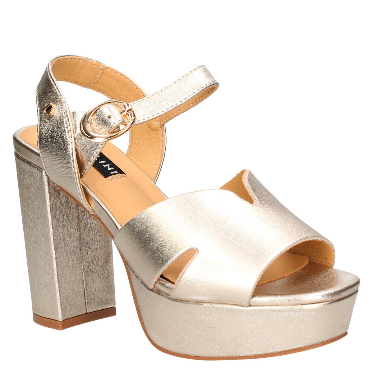 POLLINI - Pollini Sandalia mujer cuero amarillo