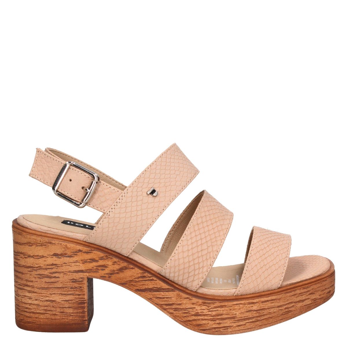 POLLINI - Sandalia Mujer Cuero Café Pollini