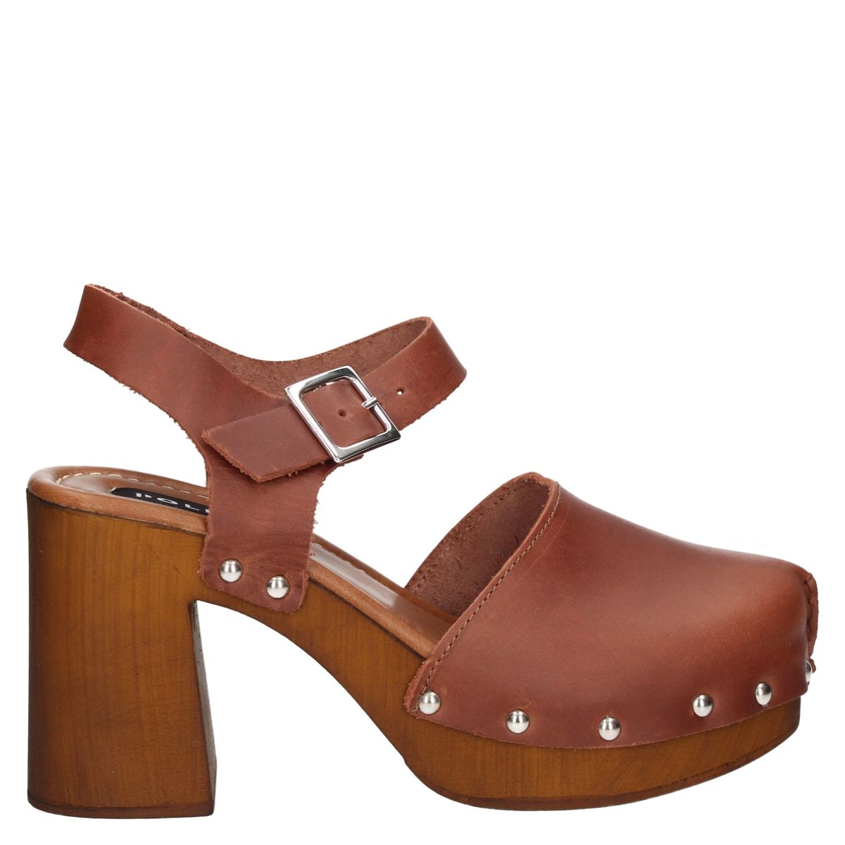 POLLINI - Sandalia Mujer Cuero Café Pollini