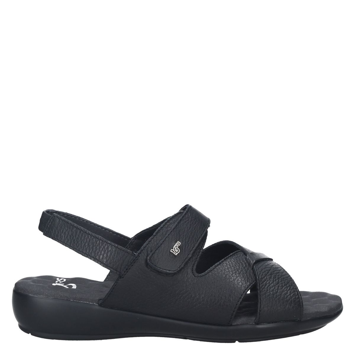 16 HRS - Sandalia Mujer Cuero Negro 16 Hrs