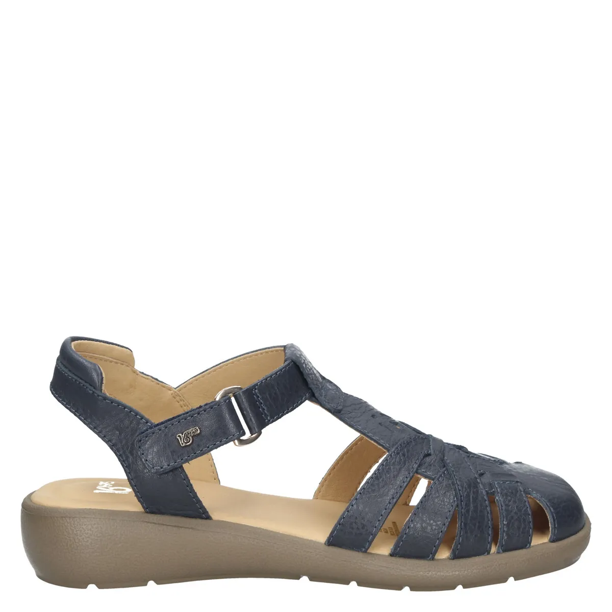 16 HRS - 16 hrs Sandalia mujer cuero azul