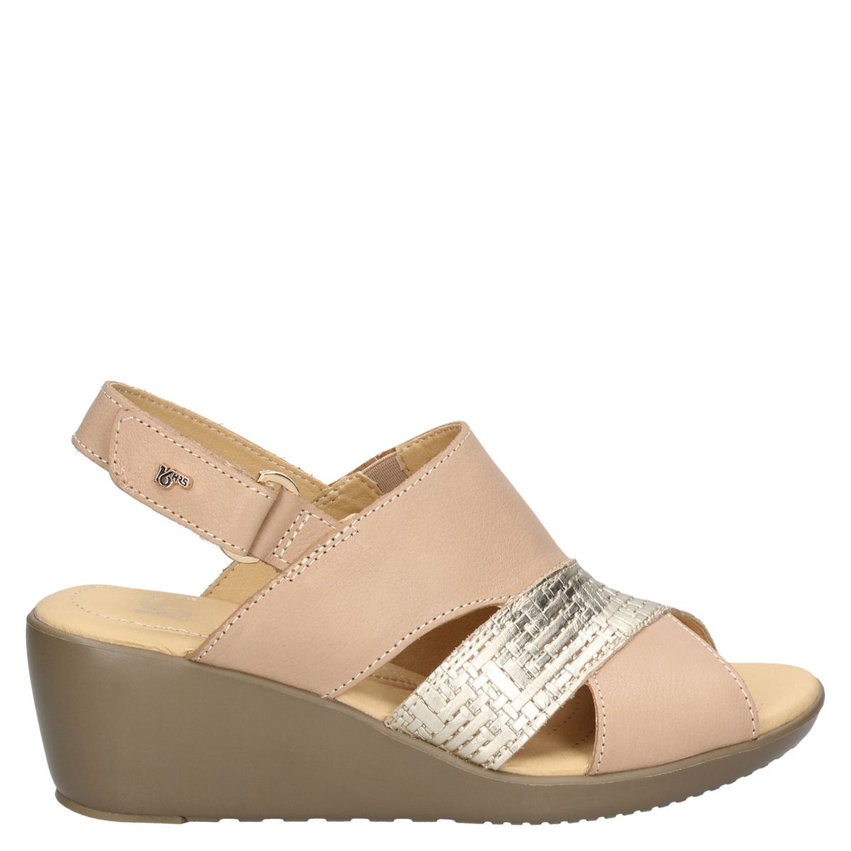 16 HRS - 16 hrs Sandalia mujer cuero beige/khaki
