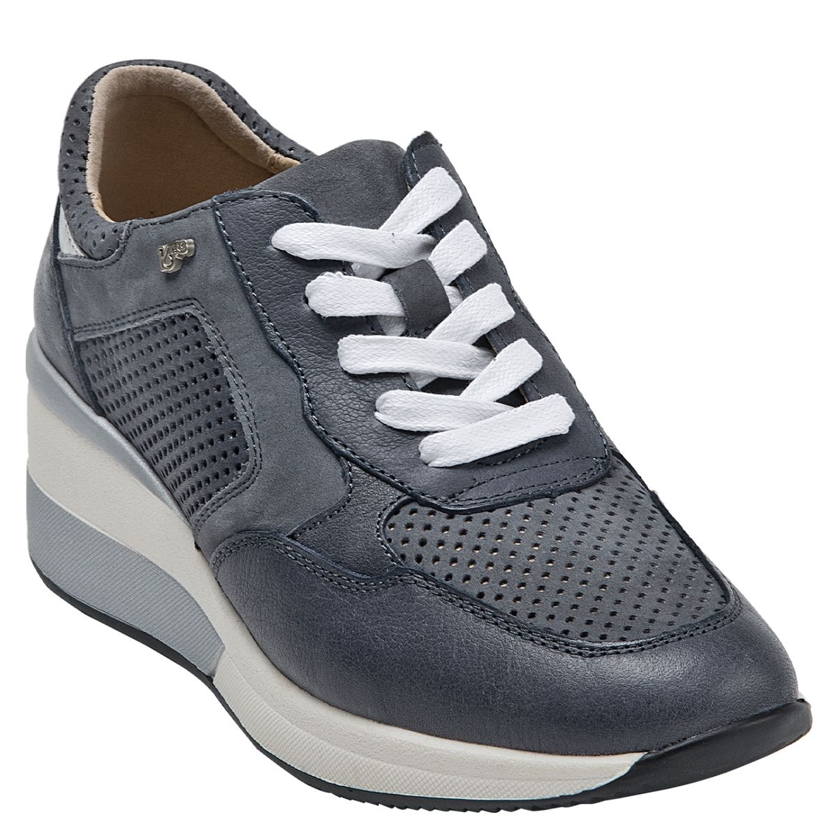 16 HRS - 16 hrs Zapatilla urbana mujer cuero azul