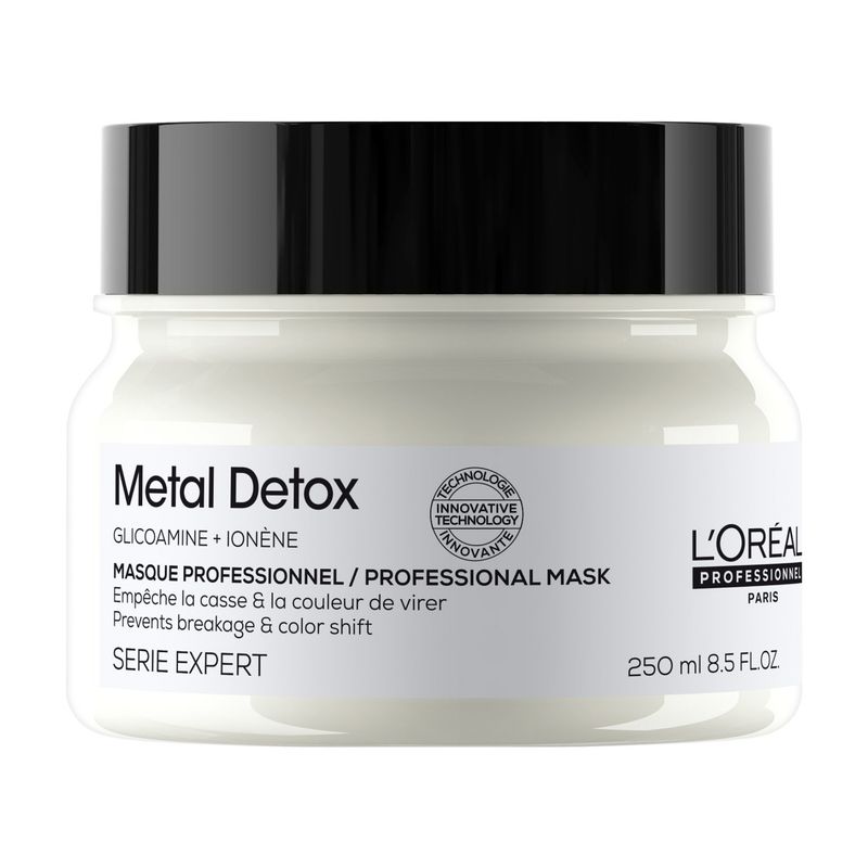 LOREAL PROFESSIONNEL - Máscara Cabello Dañado y con Color Metal Detox 250 ml Serie Expert