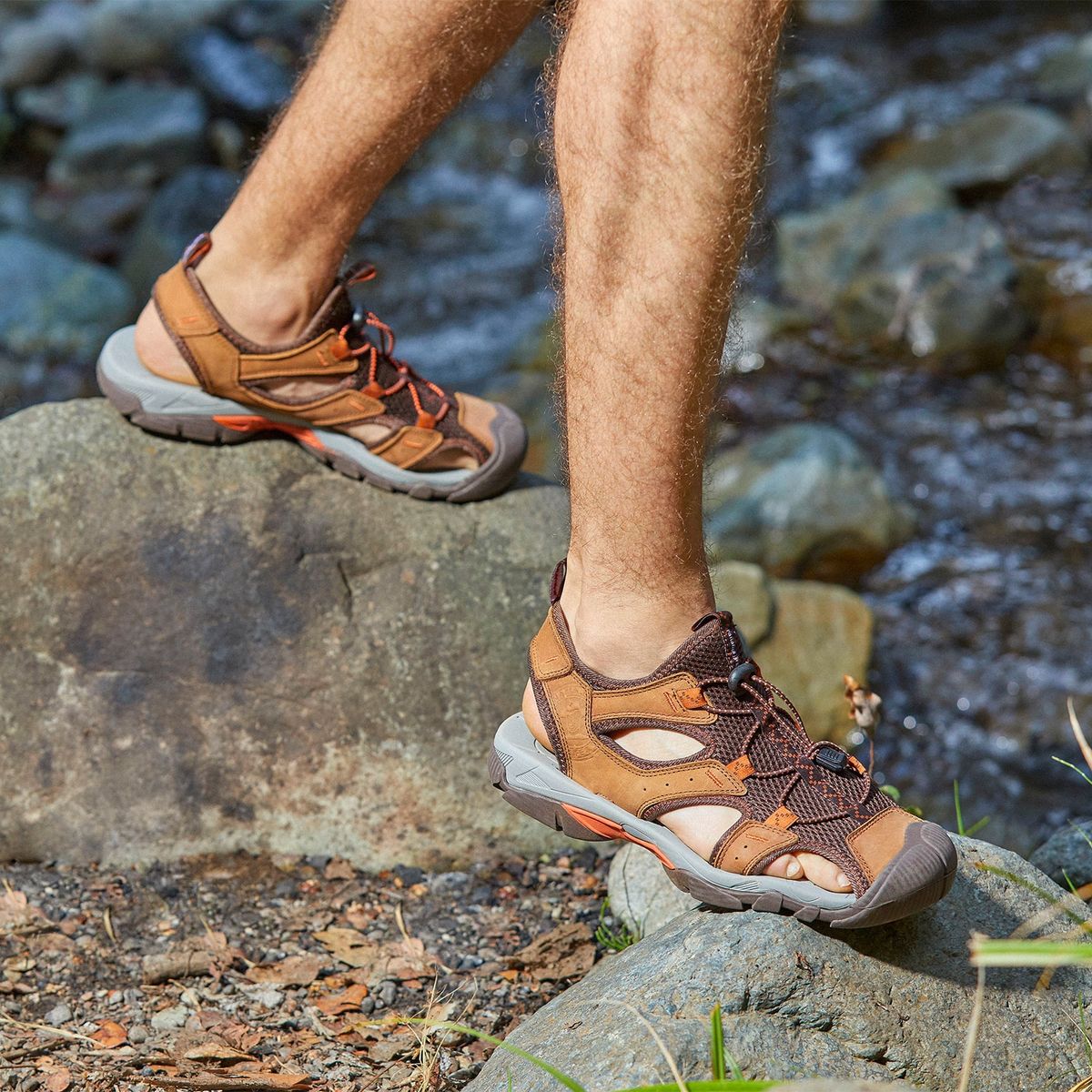 PANAMA JACK - Sandalia Hombre Cuero Café Panama Jack