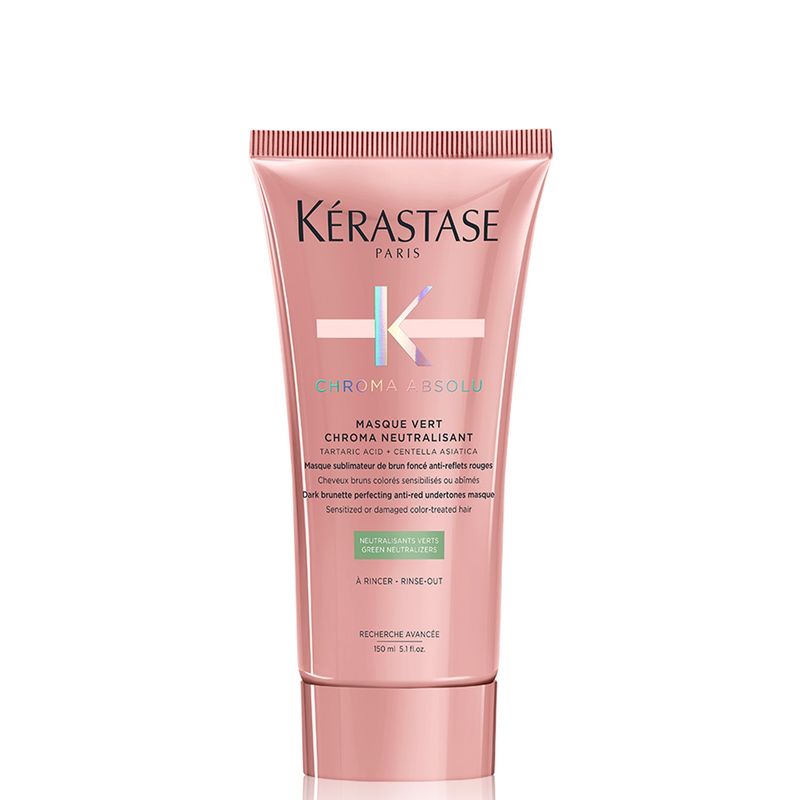KERASTASE - Máscara Matizadora Cabello Con Color Masque Vert Neutralisant Chroma Absolu 150ml Kerastase