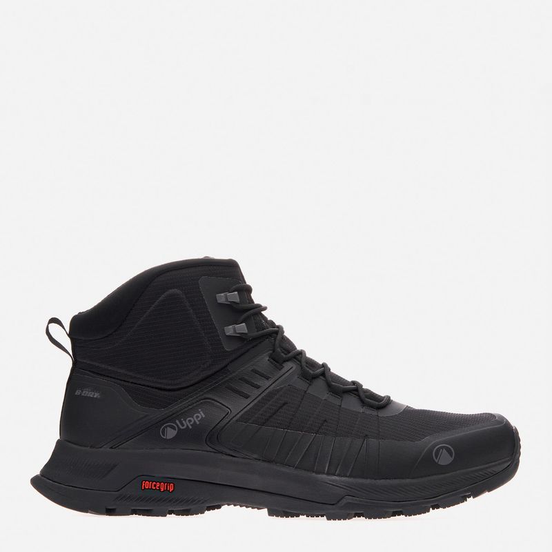LIPPI - Vulcano Iron Stone Mid Bdry Zapatilla Outdoor Hombre Impermeable Negro Lippi