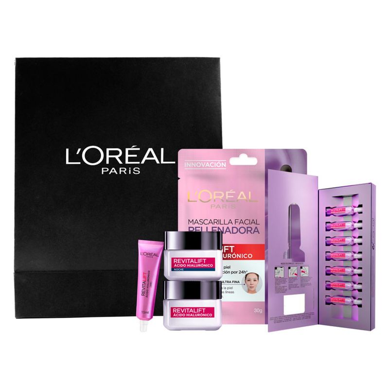 DERMO EXPERTISE - Rutina Hidratacion Hialuronica Completa L'Oreal Paris + Ampollas Ah Dermo Expertise
