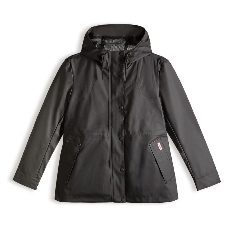 HUNTER - Chaqueta Impermeable Mujer Negra Hunter