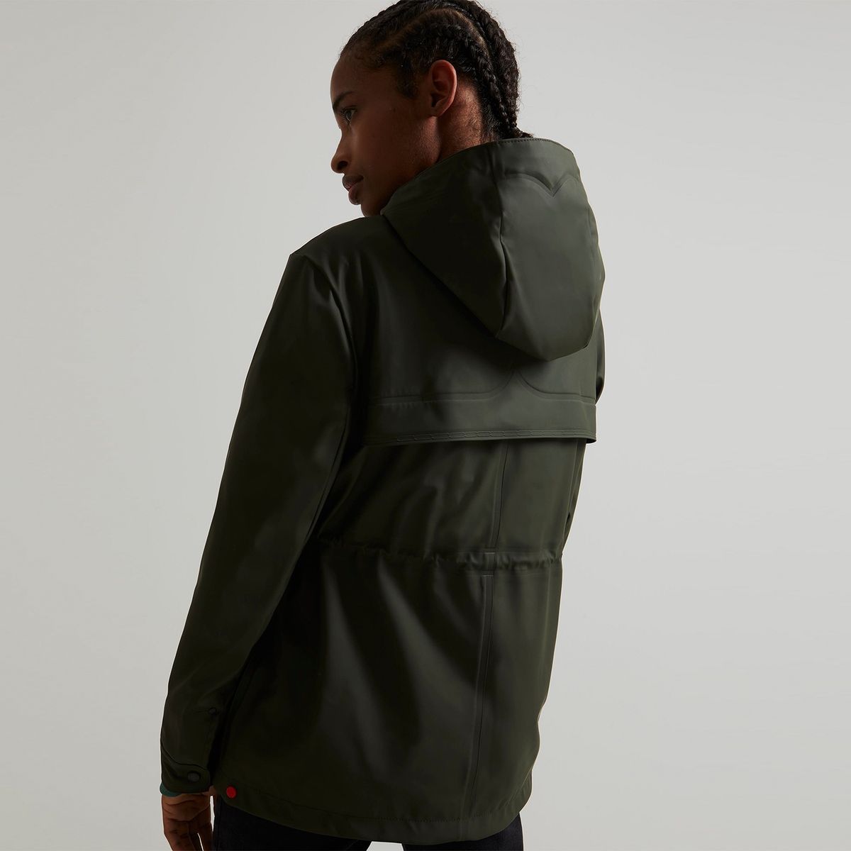 HUNTER - Chaqueta Impermeable Mujer Verde Oliva Hunter