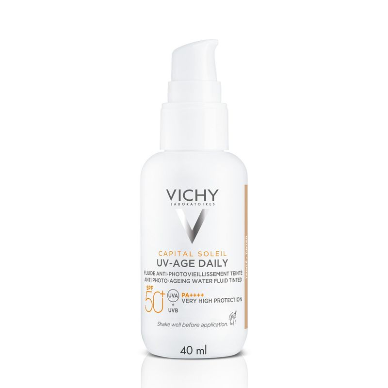 VICHY - Protector Solar Facial Capital Soleil UV-Age Daily Con Color FPS 50 40 ml Vichy