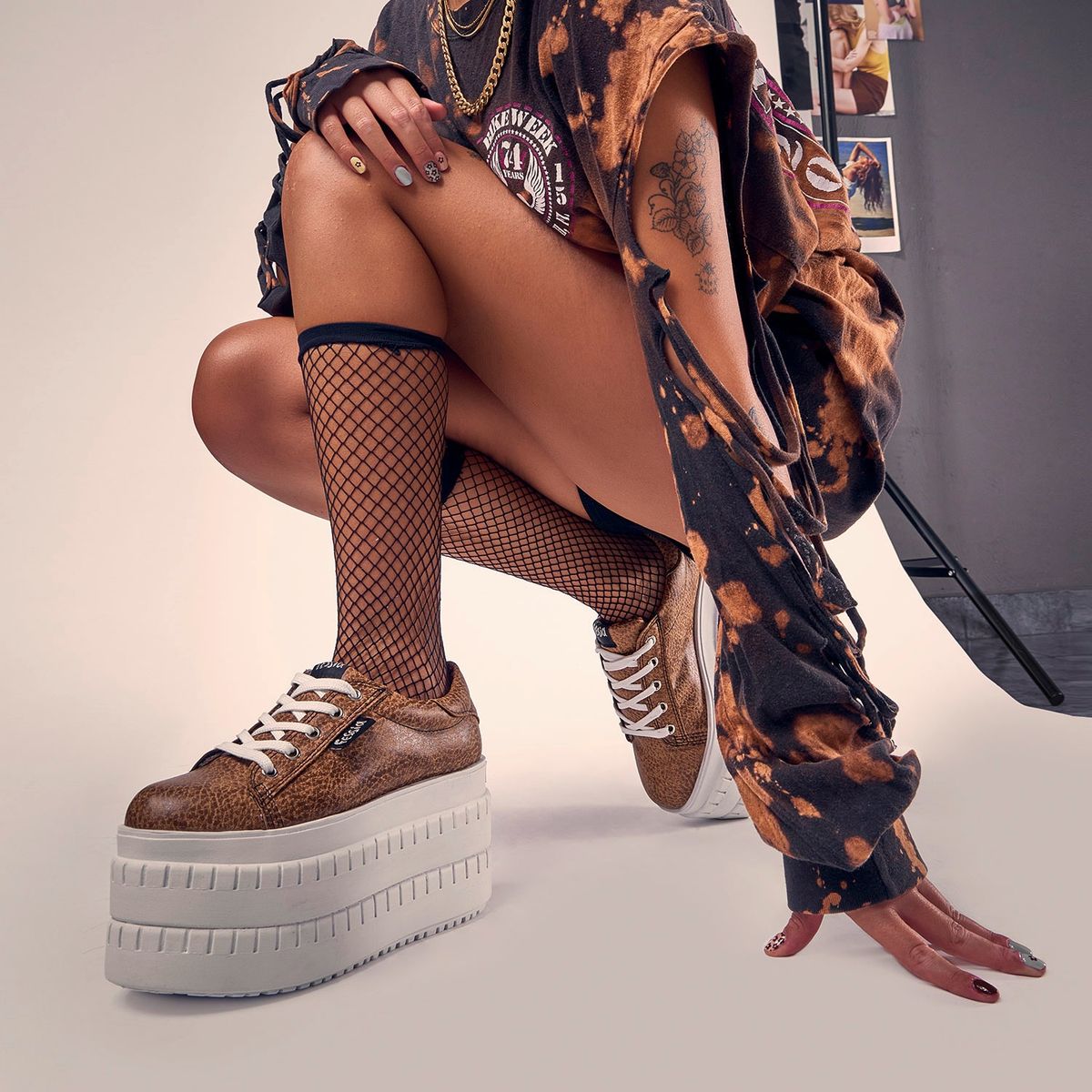 FESSIA - Fessia Zapatilla urbana mujer cafe