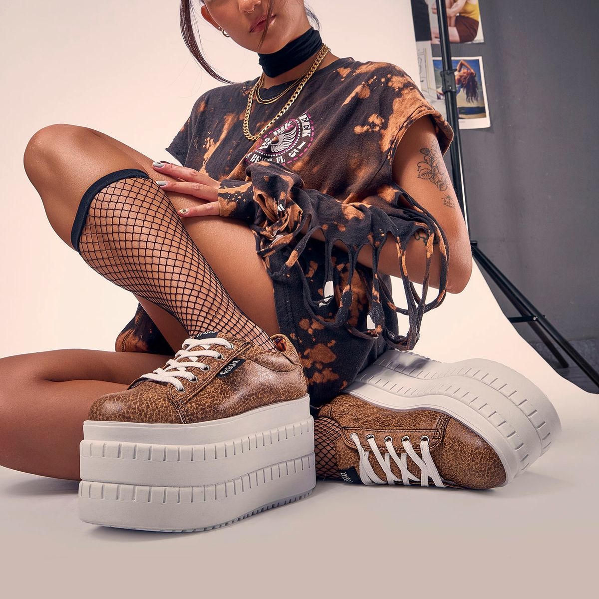 FESSIA - Fessia Zapatilla urbana mujer cafe