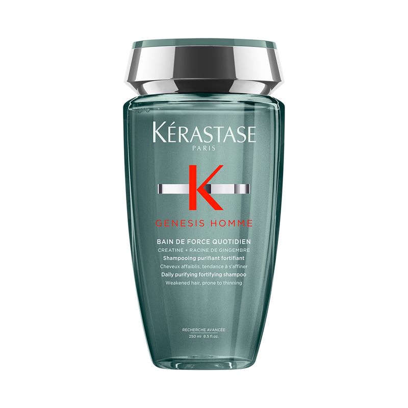 KERASTASE - Shampoo Fortificante Anti-Caída Cabello Frágil Bain De Force Quotidien Genesis Homme 250ml Kerastase