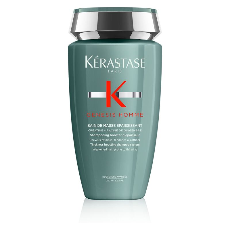 KERASTASE - Shampoo Potenciador Anti-Caída Cabello Frágil Bain De Masse Épaississant Genesis Homme 250ml Kerastase