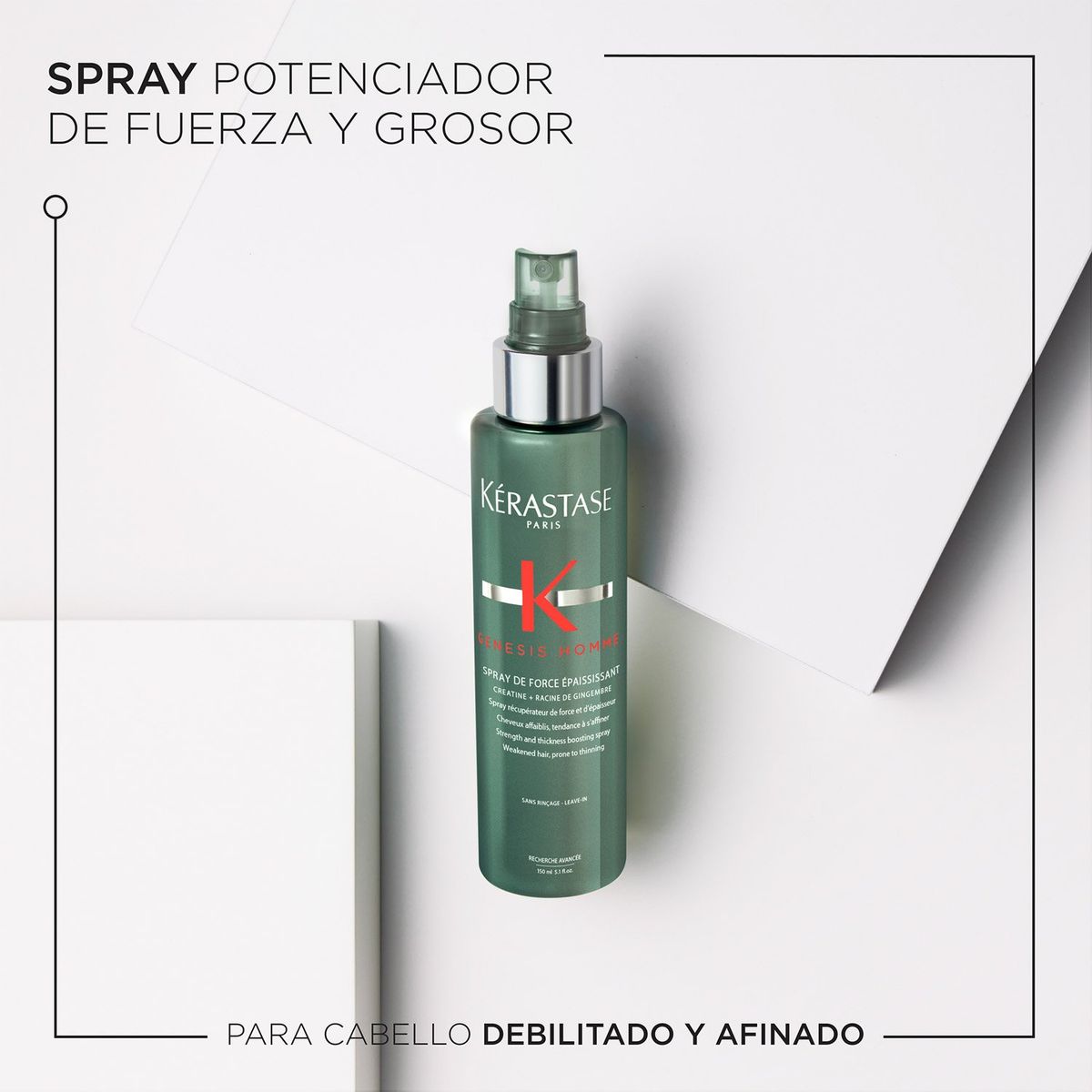 KERASTASE - Spray Potenciador Cabello Frágil De Force Épaississant Genesis Homme 150ml Kerastase