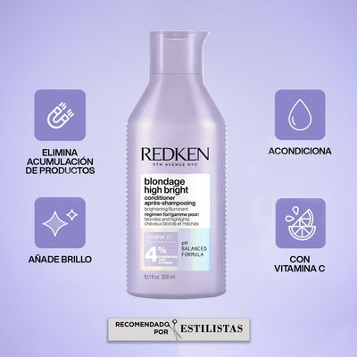 Imagen 2 del producto Acondicionador Con Vitamina C Iluminador De Cabello Rubio Blondage High Bright 300Ml