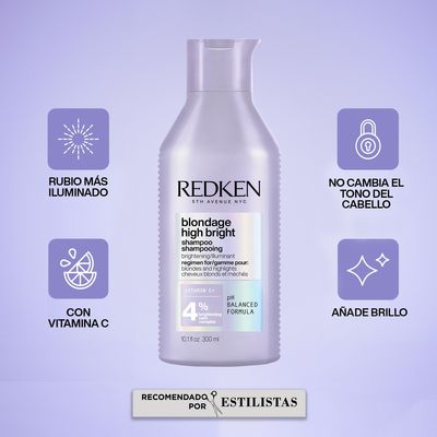 Imagen 2 del producto Shampoo con Vitamina C Iluminador de Cabello Rubio Blondage High Bright 300ml