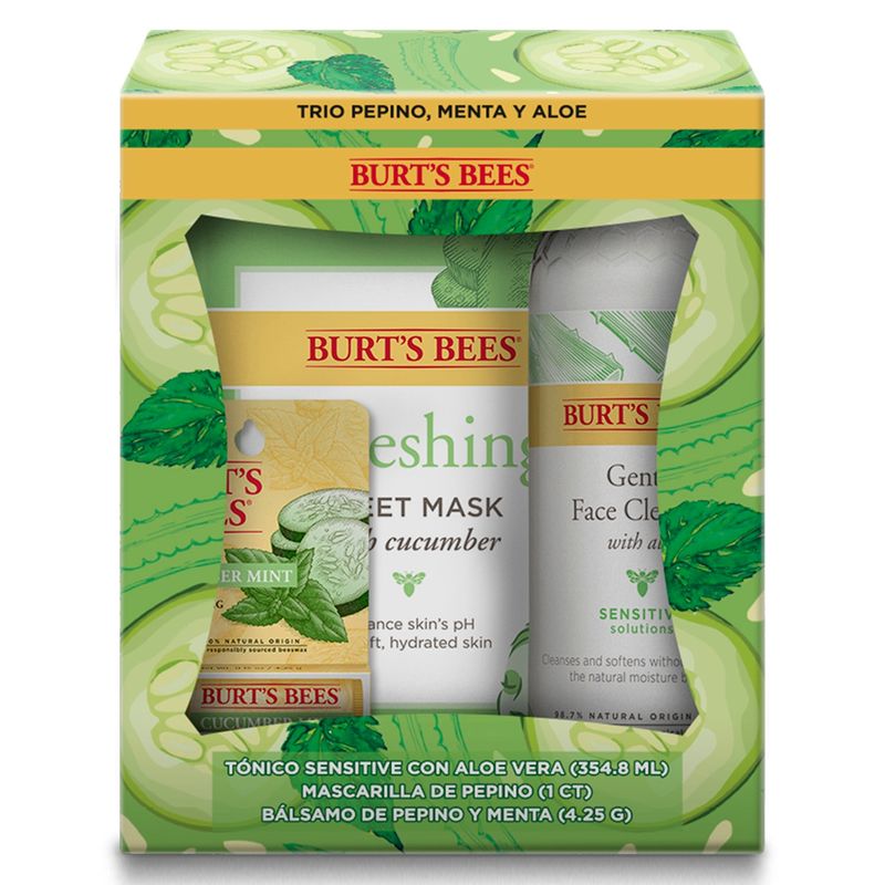 BURTS BEES - Kit Trio Cucumber Mint Aloe de Burt's Bees Burts Bees