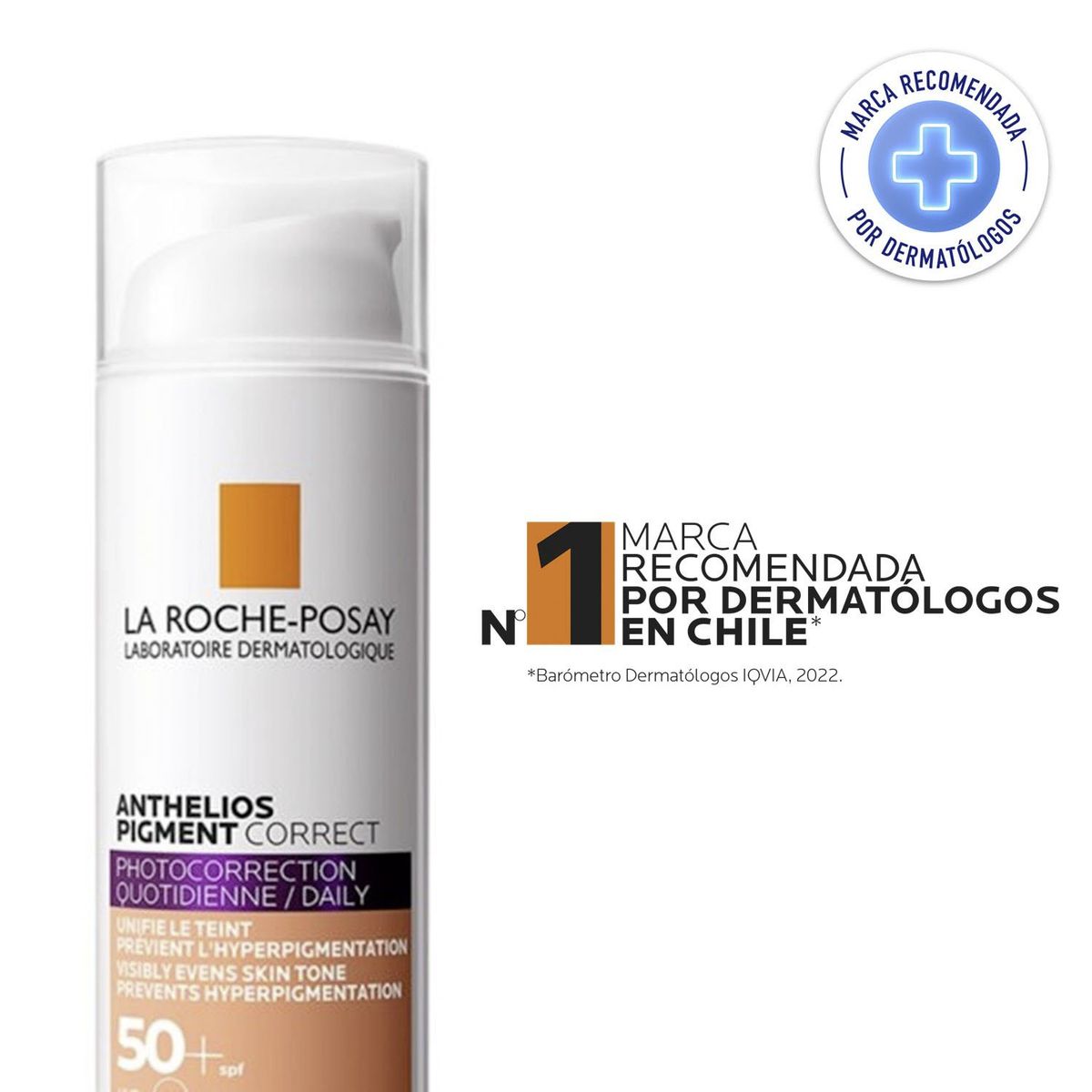 LA ROCHE POSAY - Protector Solar Rostro Anthelios Pigment Correct Medium FPS50+ 50 ml La Roche Posay