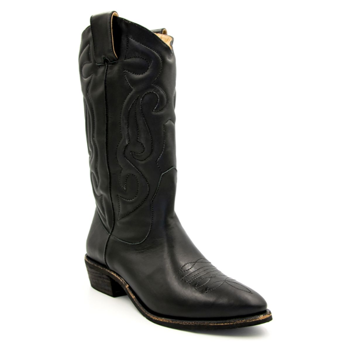 VANESSA GIL - Vanessa gil Bota mujer cuero negro