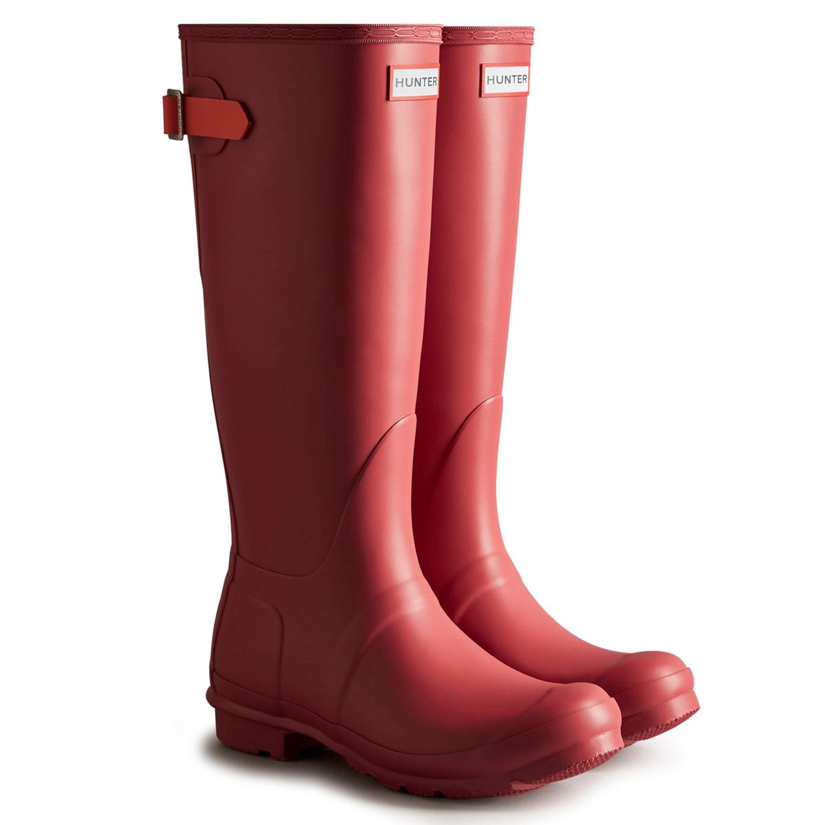 HUNTER - Bota De Agua Mujer Ajustable Atrás Glenmore Matte Rojo Hunter