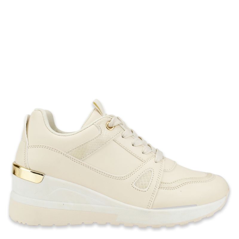 NEW WALK - Zapatilla Urbana Mujer Beige/Khaki New Walk