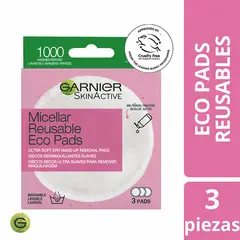 GARNIER - Ecopads Reutilizables Desmaquillantes Skin Natural Face