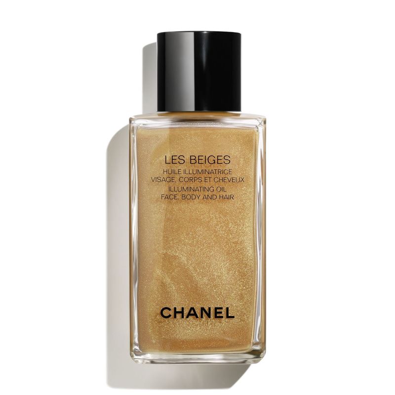 CHANEL - LES BEIGES HUILE ILLUMINATRICE Aceite Seco Iluminador, Velo Radiante. Rostro, Cuerpo y Cabello