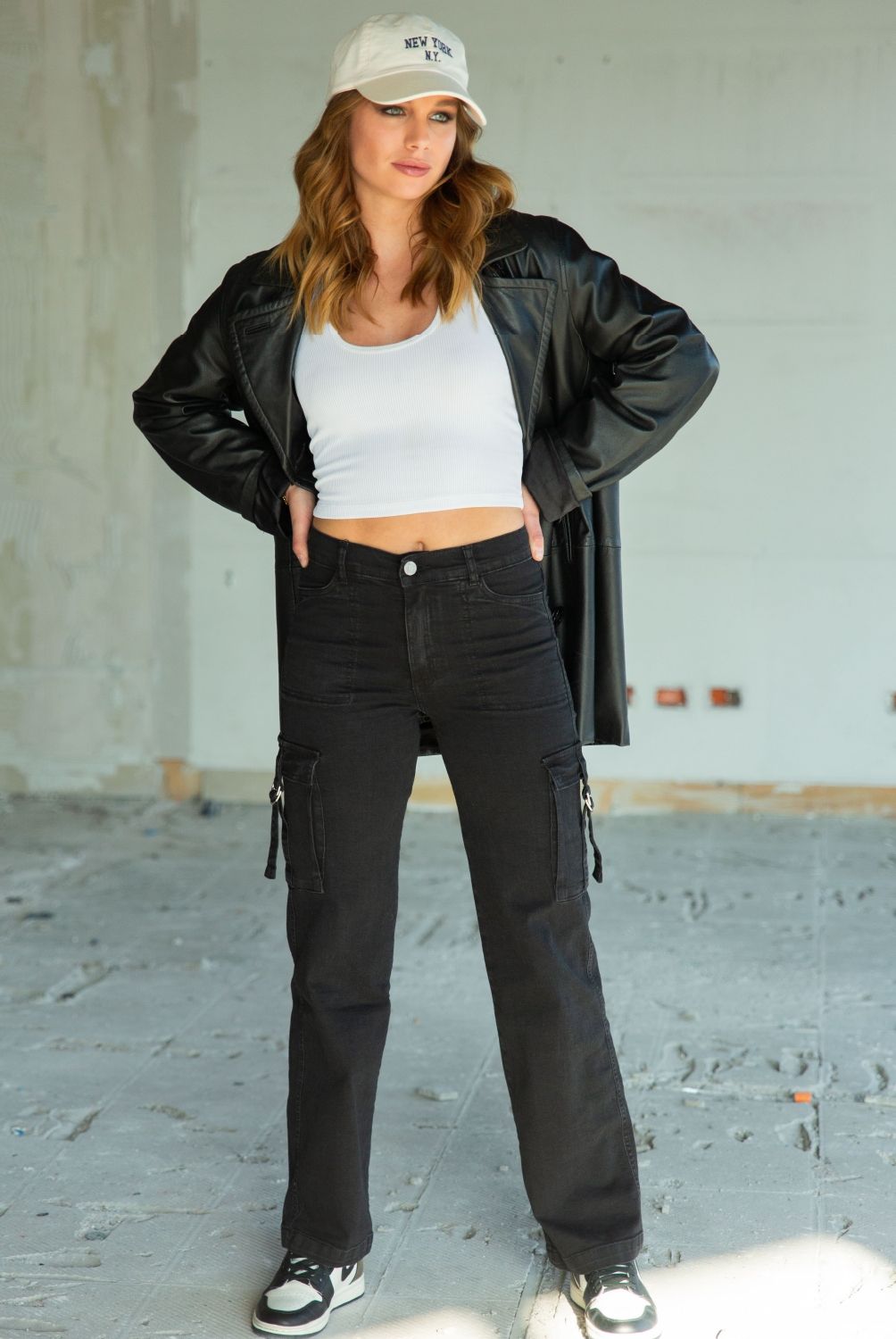 DINAMICA - Dinamica Jeans Straight Tiro Alto Mujer