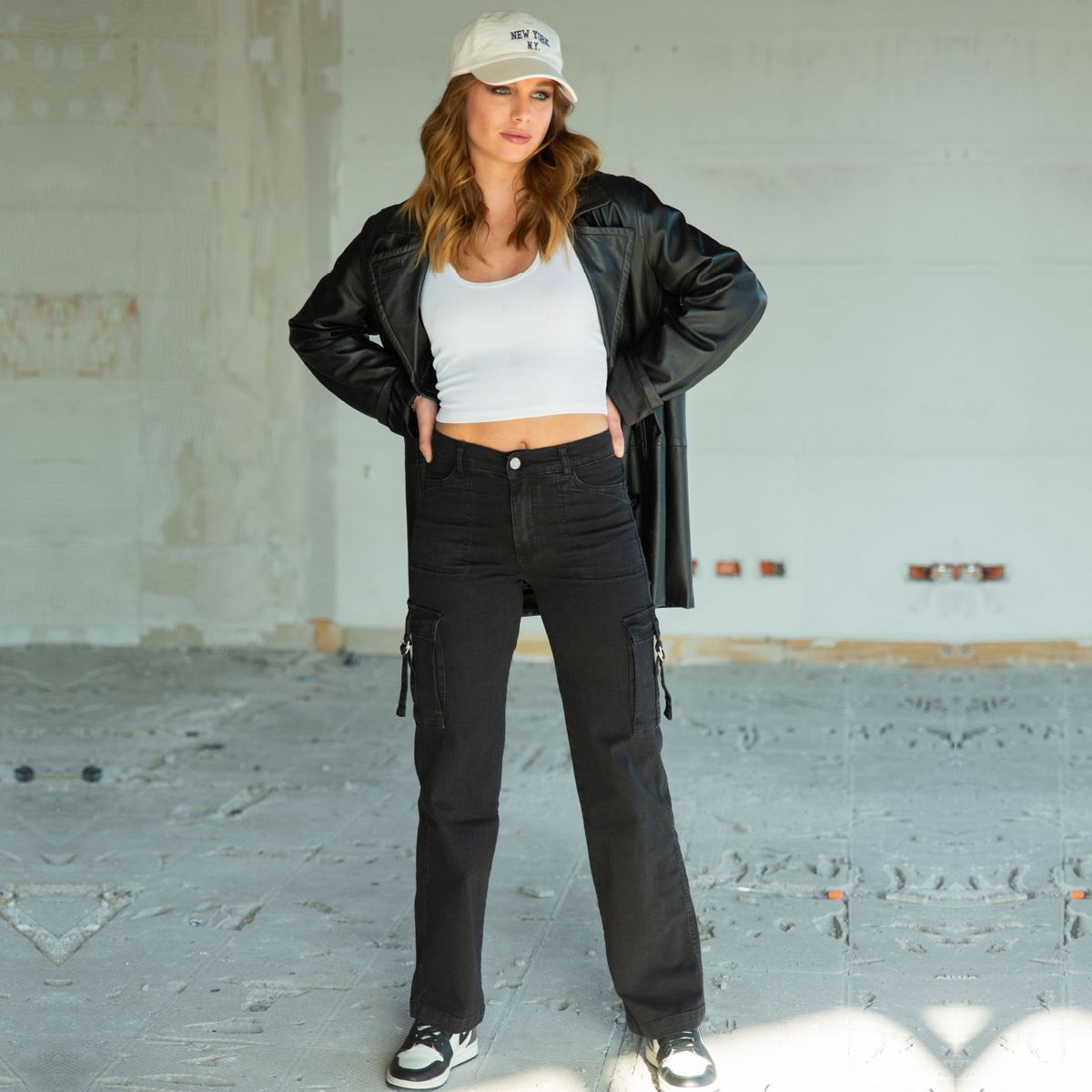 DINAMICA - Dinamica Jeans Straight Tiro Alto Mujer