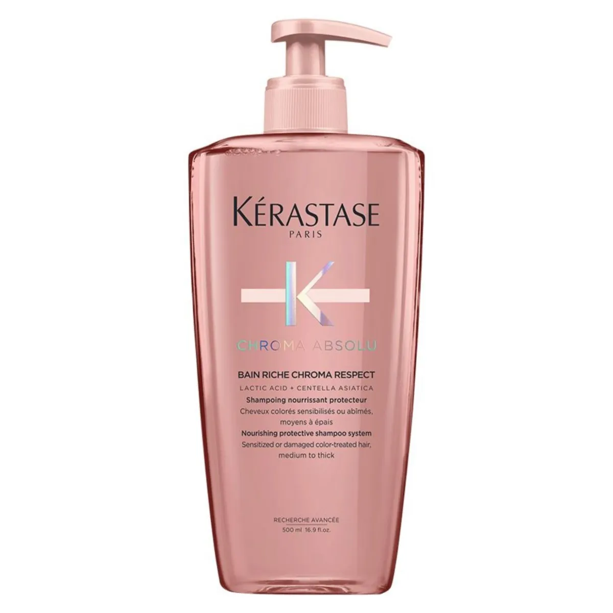 KERASTASE - Shampoo Protección Del Color Cabello Grueso Bain Riche Chroma Respect Chroma Absolu 500ml Kerastase