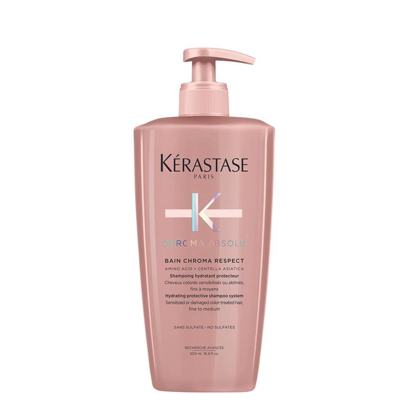 KERASTASE - Shampoo Protección Del Color Cabello Fino Bain Chroma Respect Chroma Absolu 500ml Kerastase
