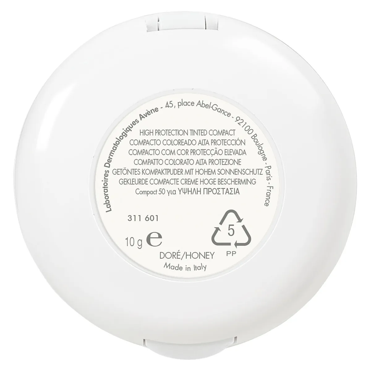 AVENE - Protector Solar Facial Compacto Coloreado FPS 50 Arena 10 Gr Avene