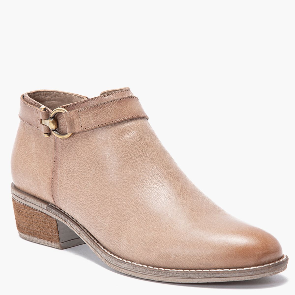 GACEL - Botin Mujer Cuero Beige/Khaki Gacel