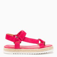 Sandalia Mujer Cuero Rosado