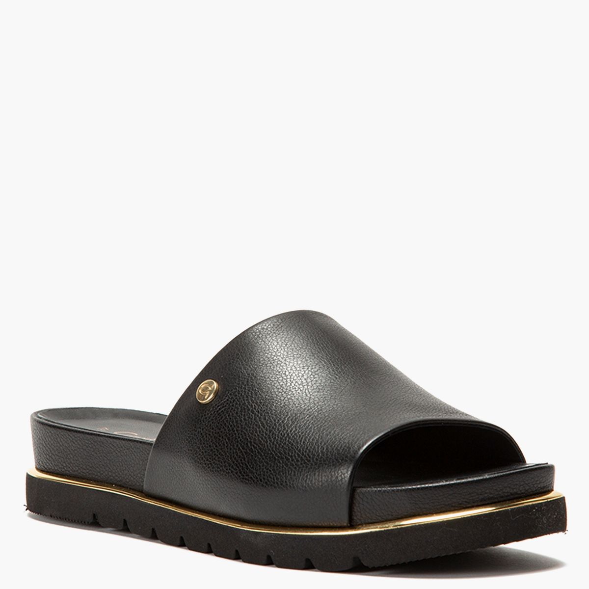 GACEL - Sandalia Mujer Cuero Negro Gacel