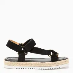 GACEL - Sandalia mujer cuero negro