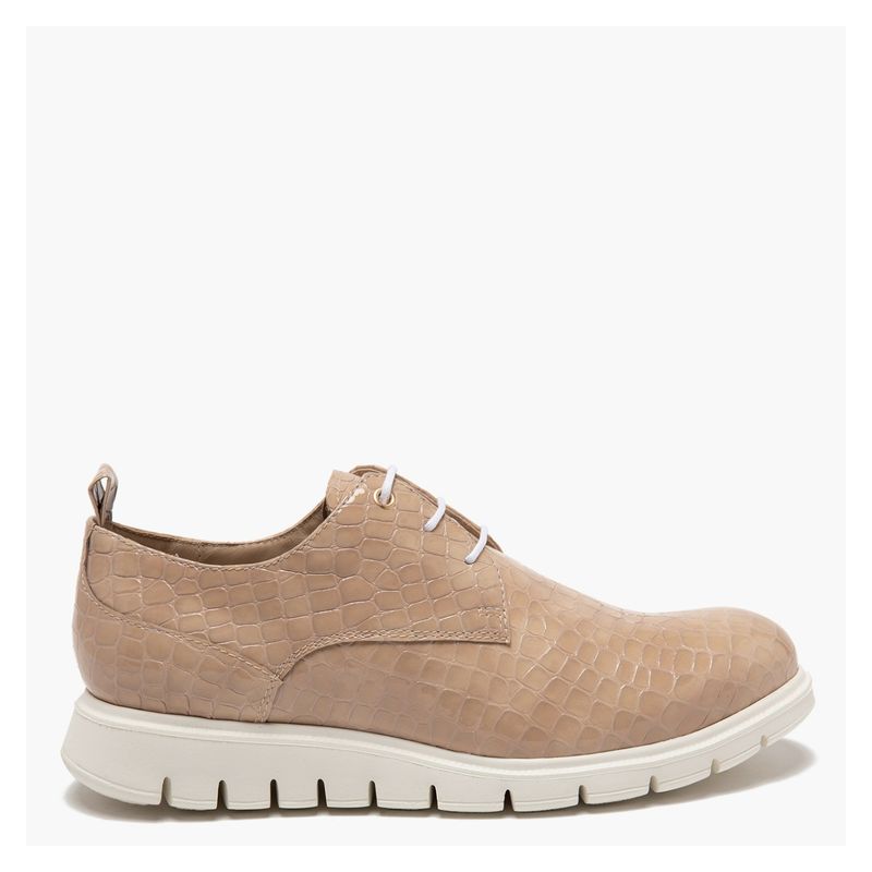GACEL - Zapatilla Urbana Mujer Cuero Blanco Gacel