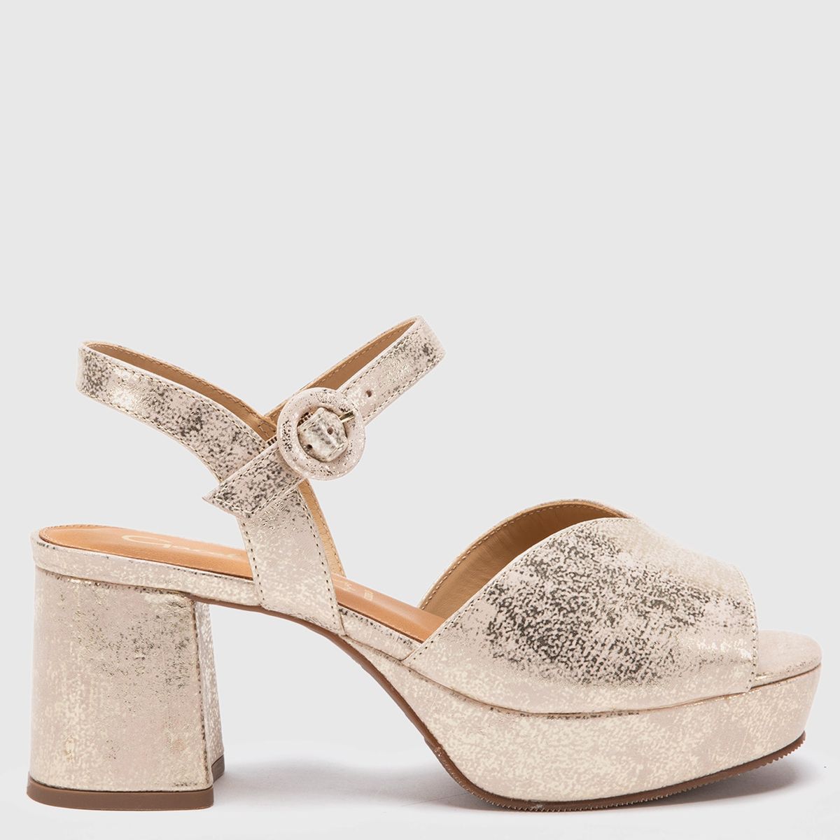 GACEL - Gacel Sandalia mujer cuero amarillo